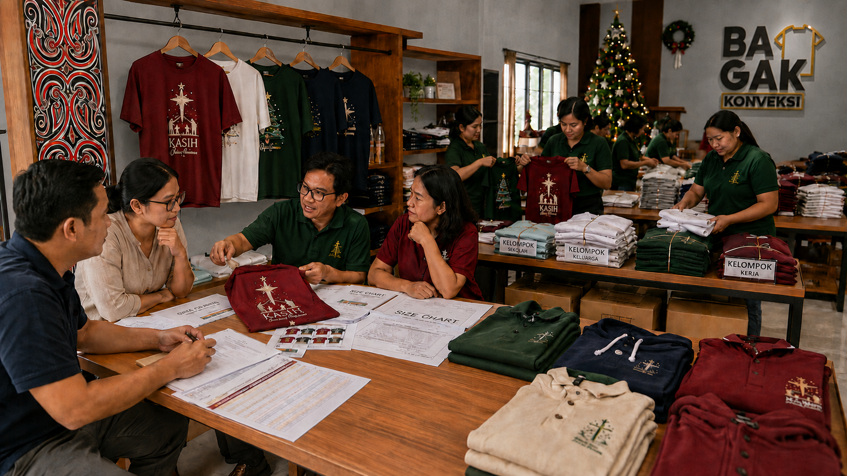 Membuat Kaos Natal di Siantar