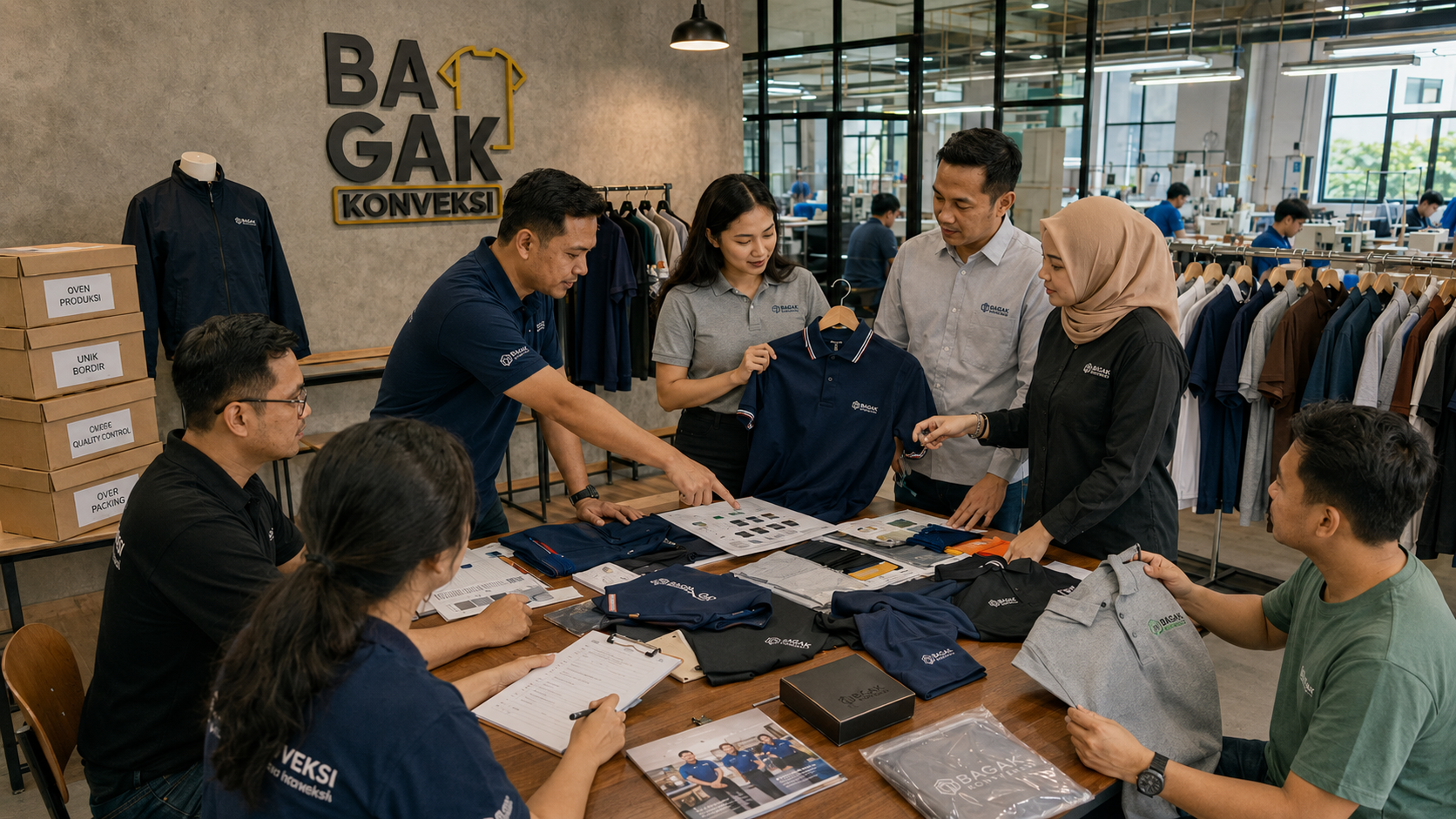 konveksi seragam Pematangsiantar, buat seragam usaha di Siantar, seragam karyawan Sumatera Utara, seragam warung dan kafe Siantar, polo custom Pematangsiantar